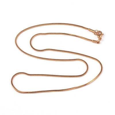 304 Stainless Steel Square Snake Chains Necklaces