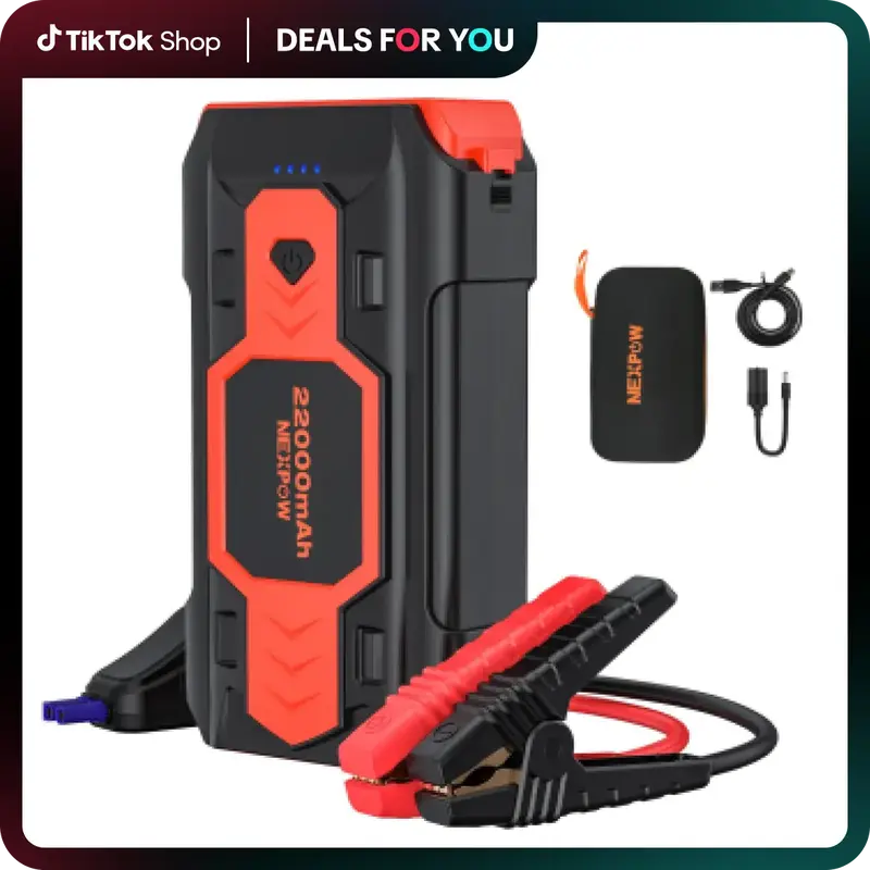 NEXPOW Battery Jump Starter 3000A Car Jump Starter (up to 8.0L Gas/8L Diesel Engines) 12V Car Battery Booster Pack with USB Q...