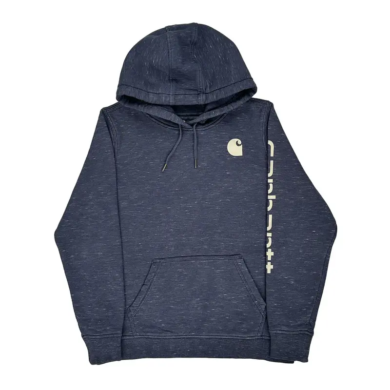 Carhartt Hoodie - Large Blue Cotton Blend