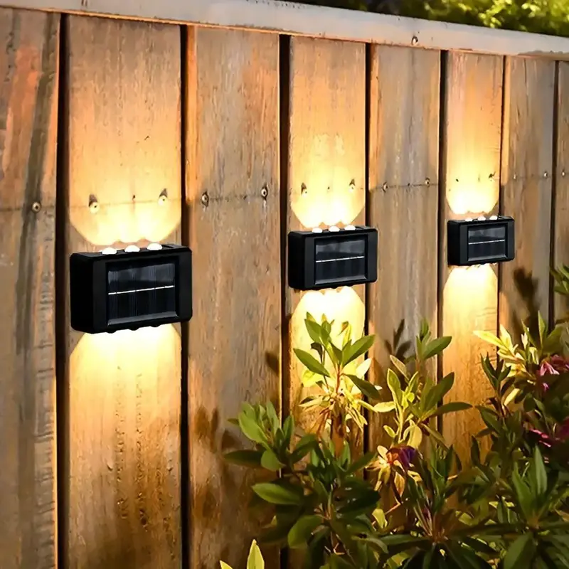 Outdoor Solar Wall Light, Waterproof LED Wall Mounted Light, Wall Lamp Exterior Light Fixture for Garden Patio Yard Fence Gar...
