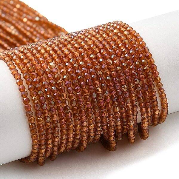 Electroplate Transparent Glass Beads Strands