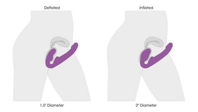 10x Ergo- Fit G-Pulse Inflatable and Vibrating  Strapless Strap- on - Purple