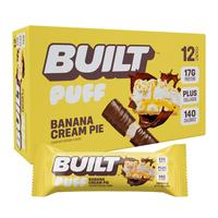 Built Bar, Puff Protein Bar, Banana Cream Pie, Protein Packed Snack,  12 Count Box