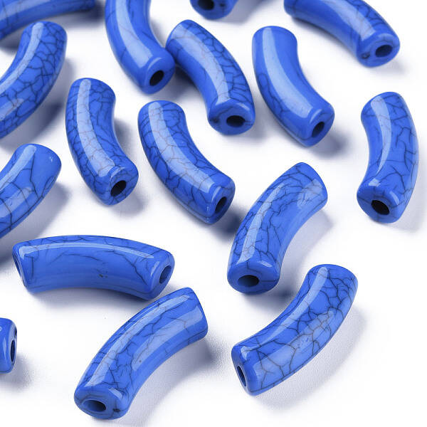Opaque Crackle Acrylic Beads