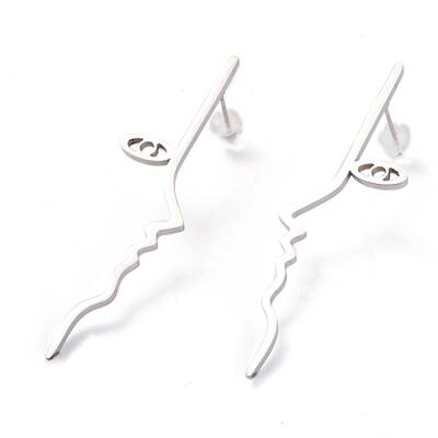 Unisex Fashion Stainless Steel Stud Earrings