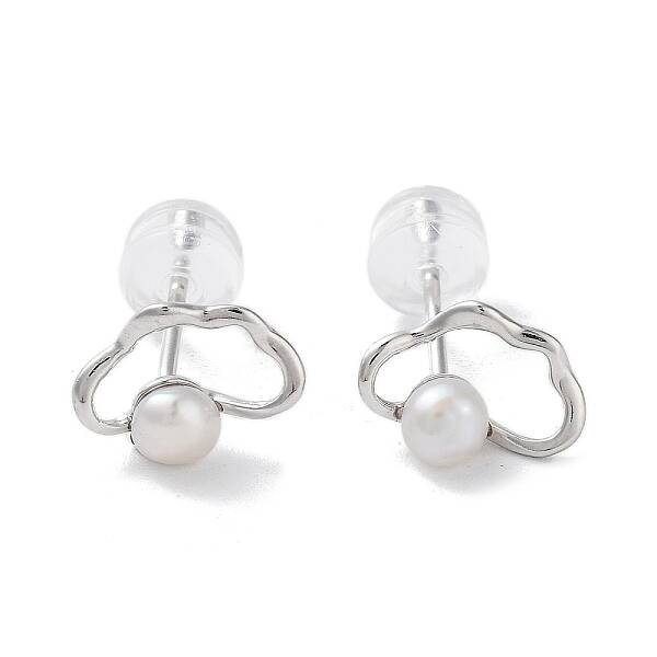 Natural Pearl Stud Earrings for Women