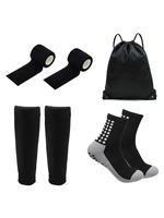 Professional Football Training Socks Set, 4 Counts/set Non-slip Wear Outdoor Sports Socks, Calf Socks, Sports Socks for Men &...
