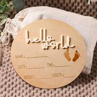 Wooden Teenager Monthly Milestone Card, Round Teenager Photo Prop, Newborn Photography Props, Letter Pattern DIY Woodwork, Fi...