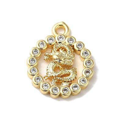 Brass Micro Pave Cubic Zirconia Pendants