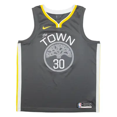 NIKE Stephen Curry Nike Warriors City The Town Mens Jersey Grey Sleeveless USA V-Neck XL