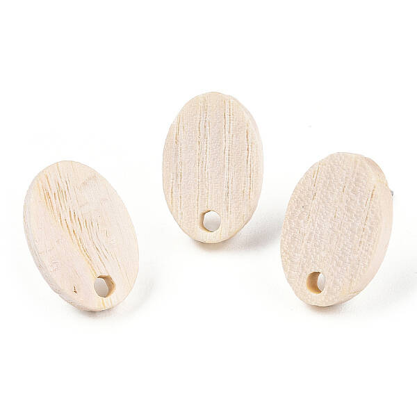 Ash Wood Stud Earring Findings