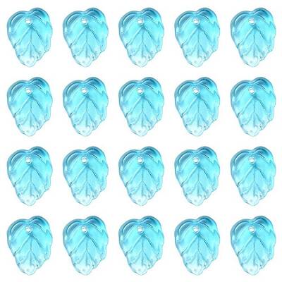 Autumn Theme Two-Tone Transparent Glass Charms