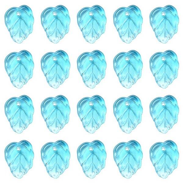 Autumn Theme Two-Tone Transparent Glass Charms