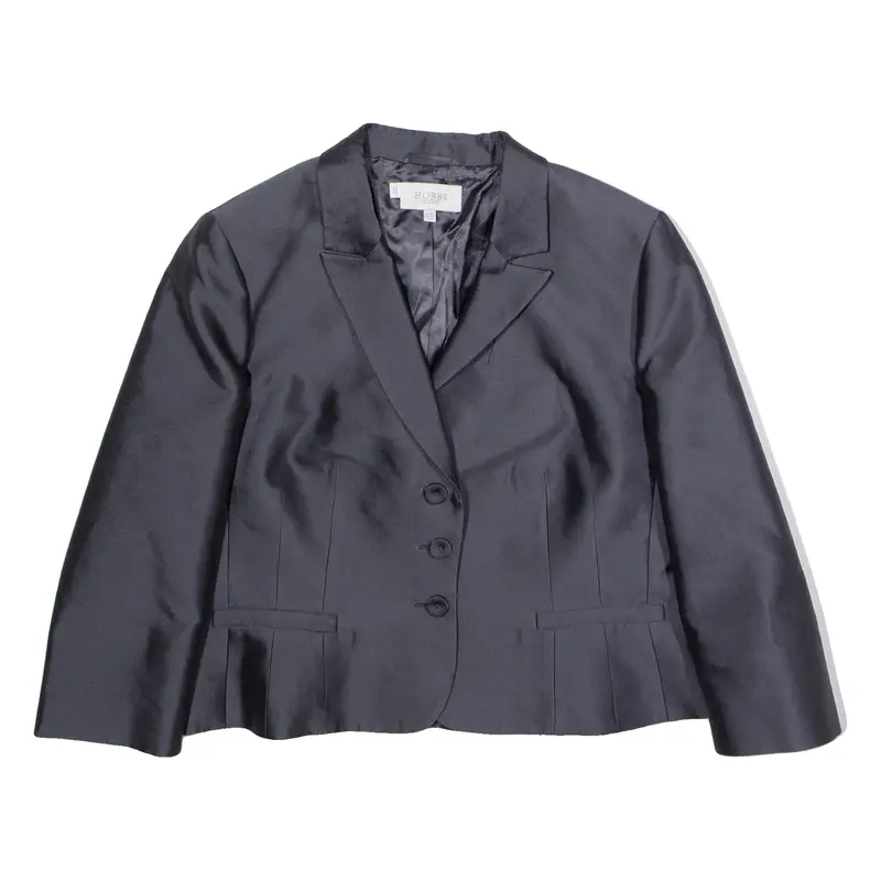 HOBBS LONDON Womens Blazer Jacket Grey Wool UK 16