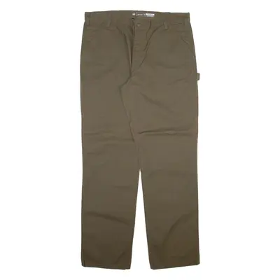 CARHARTT Carpenter Workwear Mens Trousers Grey Relaxed Straight W40 L36