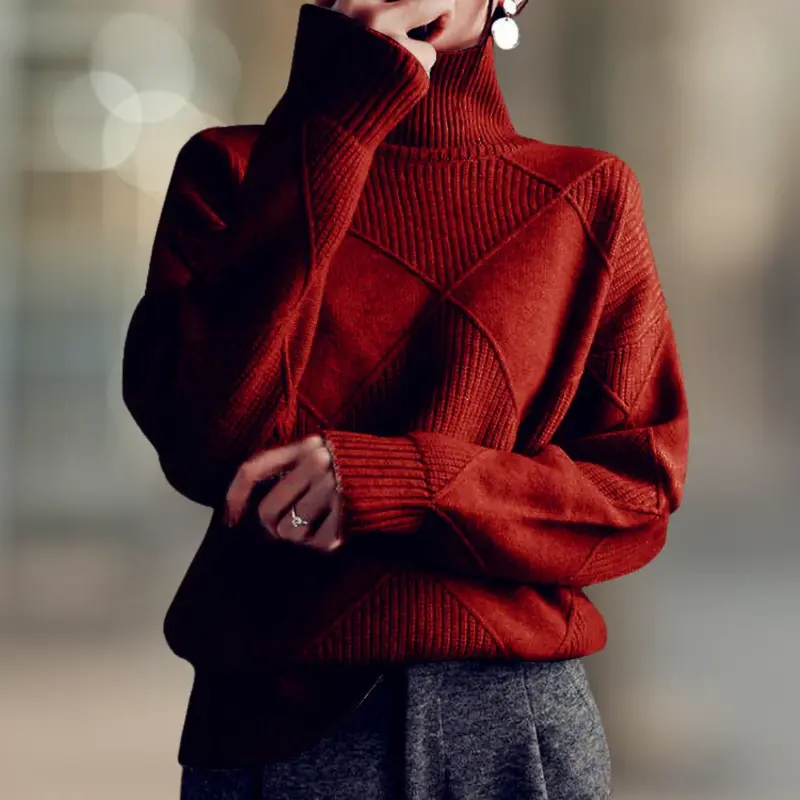 Aspen Ultra Cozy Ribbed Knit Turtleneck Women's Sweater