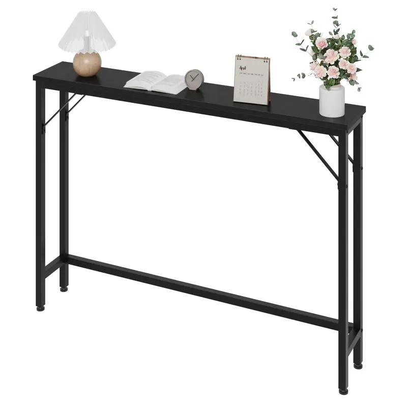 Garvee 5.9 Narrow Sofa Table, Skinny Console Table with Storage, Slim Behind Couch Table for Living Room, Entryway, Hallway,...