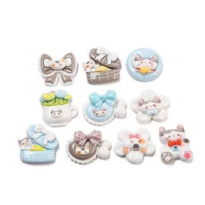 Cartoon Cat Resin Decoden Cabochons
