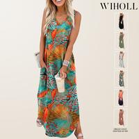 Due to high demand. Restocking soon.WIHOLL Summer Dresses Maxi Dress Vacation Beach Sundresses 2025 with Pockets