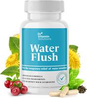 Dr Vitamin Solutions Water Flush Detox Supplement 60 Capsules with Dandelion Green Tea & Cranberry for Temporary Relief of Wa...