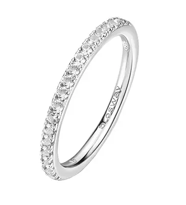 Brosway Fancy Infinite White Sparkling Silver Ring FIW74 - Circumference: 52mm