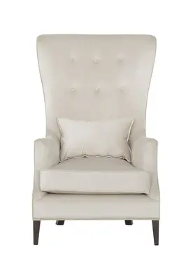 Beige Upholstery Tufted Accent Chair | Andrew Martin Justin