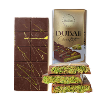 Authentic Dubai-Style Chocolate Bar | 7 oz of Luxurious Middle Eastern Indulgence | Premium Milk Chocolate, Golden Kadayif Cr...