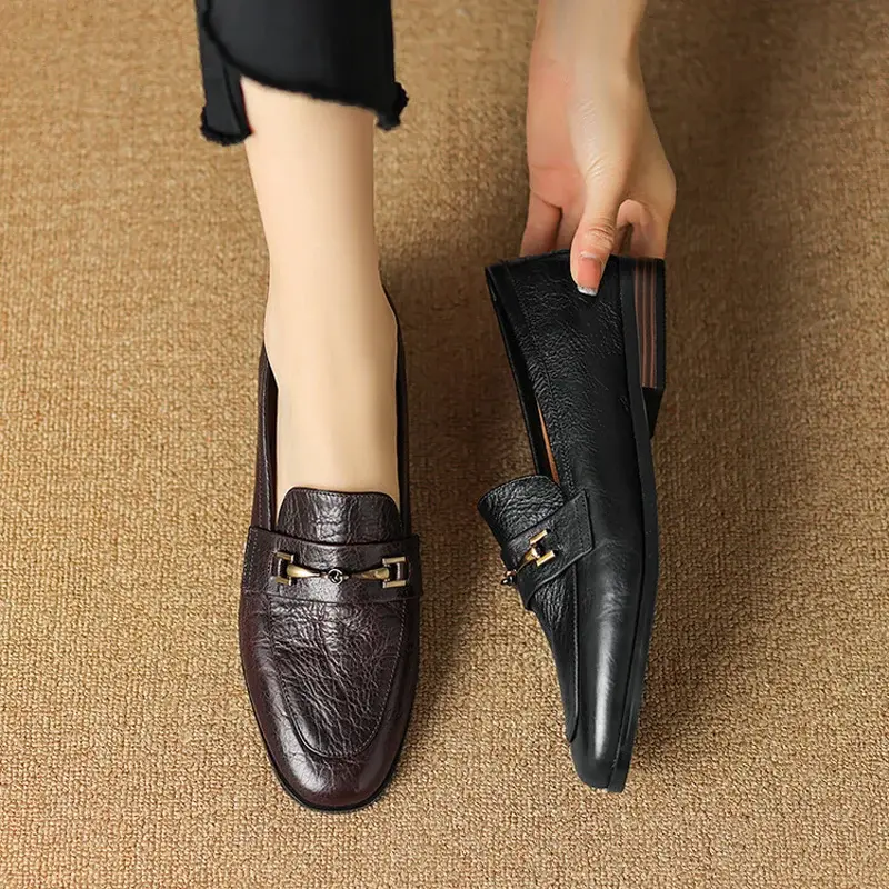 CHIKO Kennedy Round Toe Block Heels Loafers Shoes