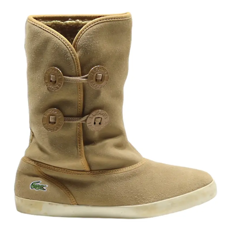 LACOSTE Ankle Boots Beige Suede Womens UK 6