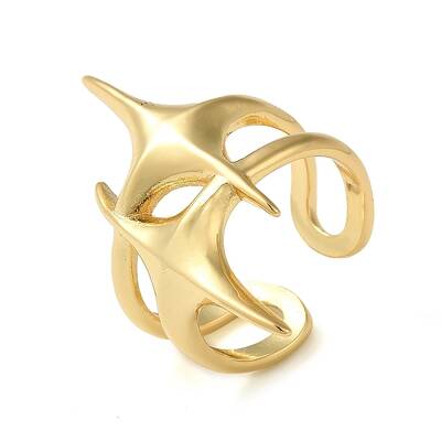 Brass Open Cuff Ring
