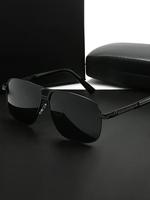 Men's Square Aviator Frames Sunglasses, Trendy Casual Top Bar Design Black Eyeglass for Everyday Use, Fashion Modern Accessor...