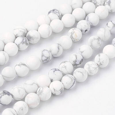 Natural Howlite Bead Strands