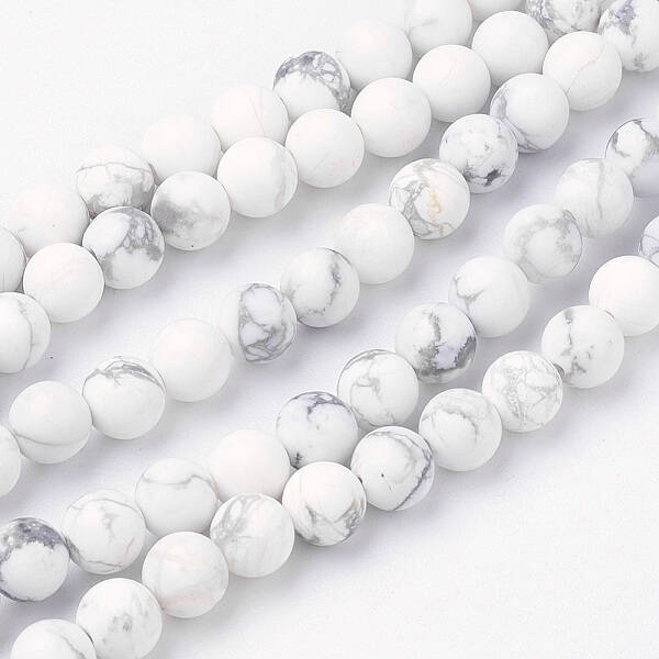 Natural Howlite Bead Strands