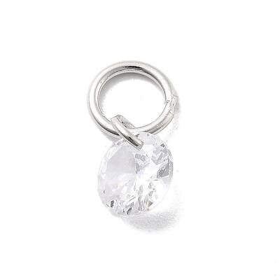 925 Sterling Silver with Cubic Zirconia Charms