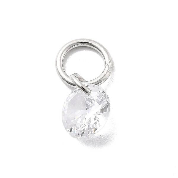 925 Sterling Silver with Cubic Zirconia Charms