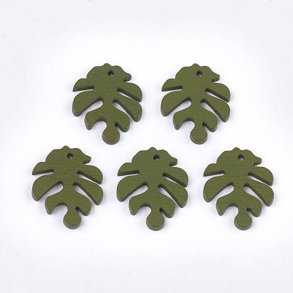 Painted Poplar Wood Pendants