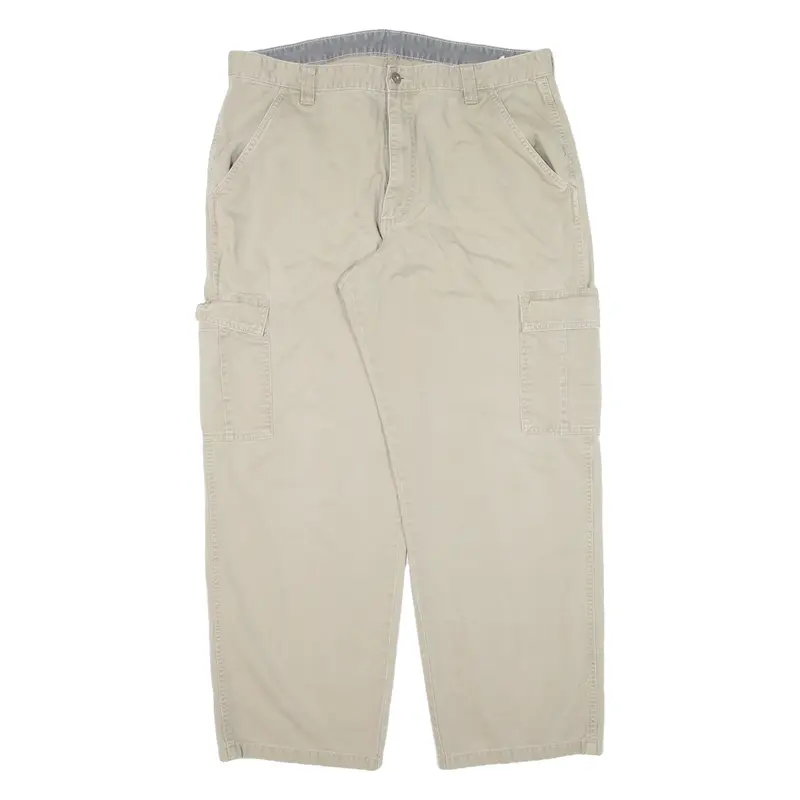 WRANGLER Cargo Mens Trousers Beige Loose Straight W36 L30