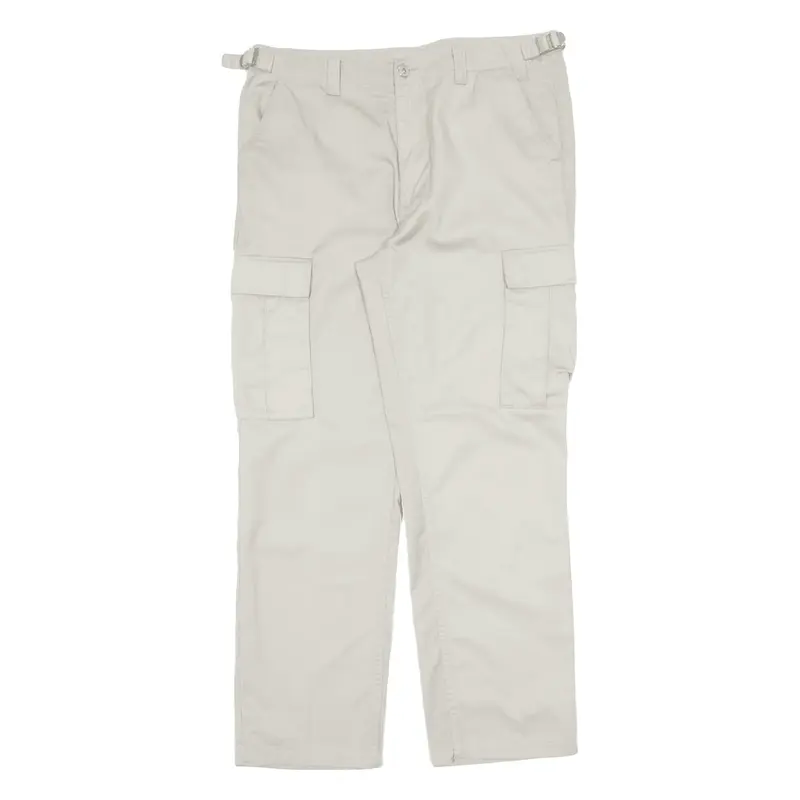 TEDDY'S Cargo Womens Trousers Beige Regular Straight W34 L30