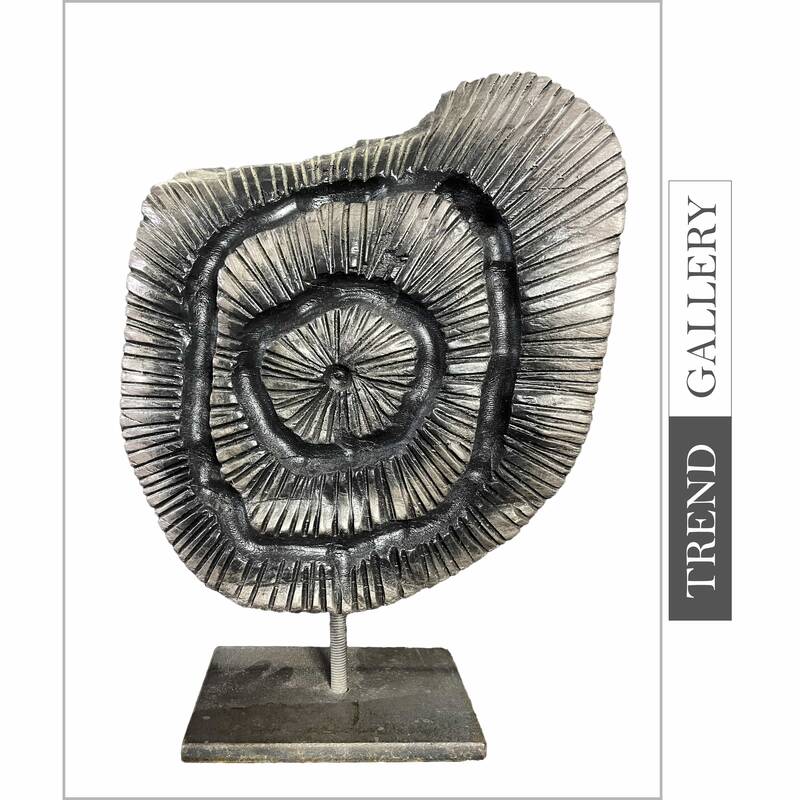 Abstract Round Wood Sculpture Hand Carved Creative Modern Sculpture Desktop Art Original Table Figurine | WHIRLWIND 14.5"...