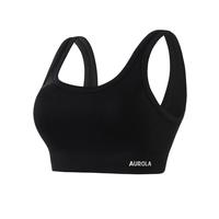 AUROLA Power Womens Square Back Basic Sports Bra - Square Neck Padded Low Impact Yoga Bra Workout Crop Top Gym Exercise Activ...