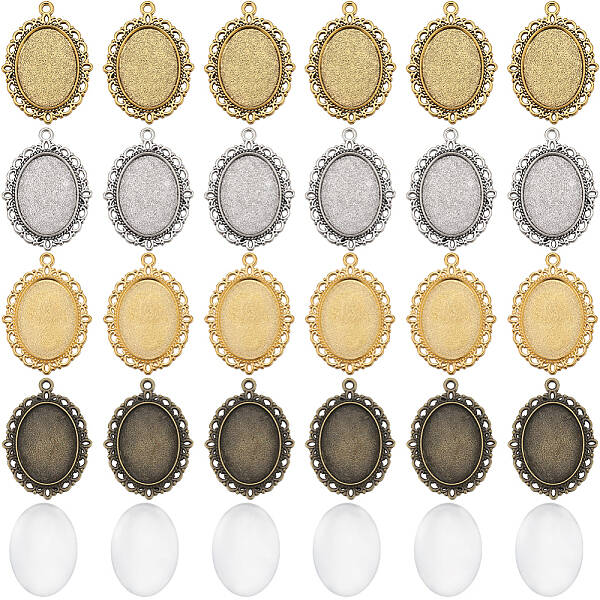 DIY Blank Oval Dome Pendant Making Kit