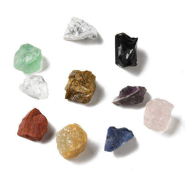 10Pcs Raw Rough Natural Mixed Healing Crystal Stone