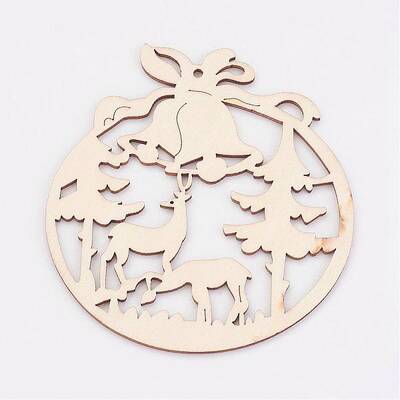 Undyed Wooden Pendants