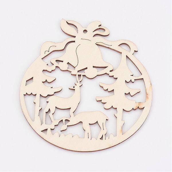 Undyed Wooden Pendants