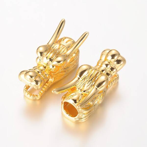 Dragon Head Brass Beads