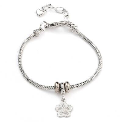 Brass Micro Pave Cubic Zirconia European Bracelets