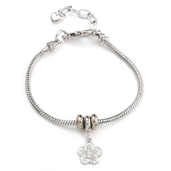 Brass Micro Pave Cubic Zirconia European Bracelets