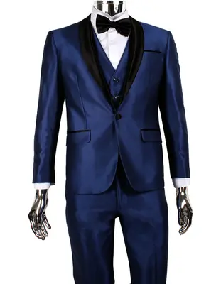 Mens Navy Blue Wedding Tuxedo - Dark Blue Tuxedo Suit