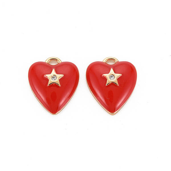 Brass Micro Pave Clear Cubic Zirconia Charms