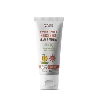 Woodenspoon Lozione Abbronzante Per Il Corpo Mango Baby & Family Spf 50 (Lozione Abbronzante Per Il Corpo) 100 Ml